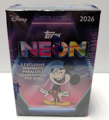 TOPPS DISNEY NEON VALUE BOX FACTORY SEALED 2026 IN HAND | eBay