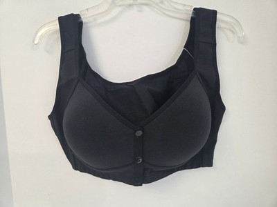 NEW DAISY Bra Comfortable & Convenient Front Button Black 3XL