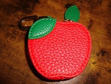 Apple Fruit Coin Purse Keychain, Cute Fruit Shaped Bag Charm - Brand New 