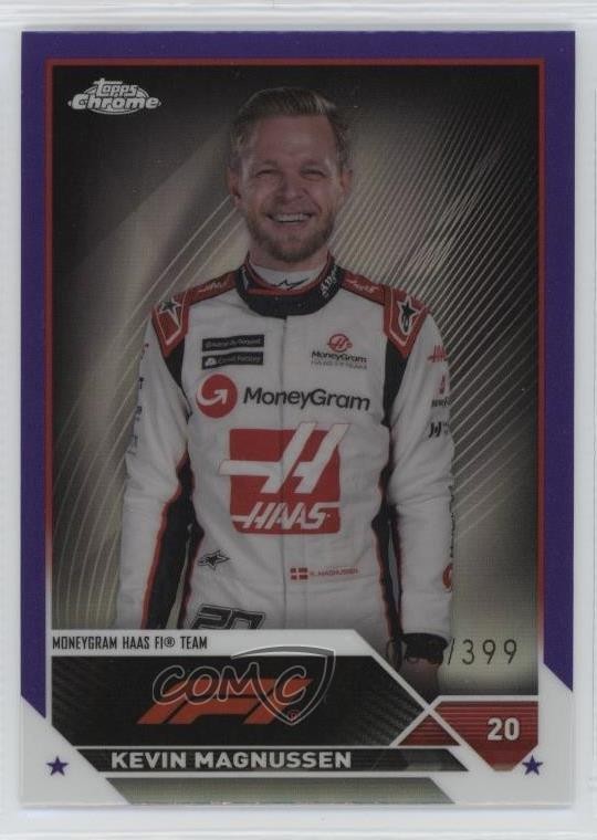 2023 Chrome Formula 1 F1 Drivers Purple Refractor /399 Kevin Magnussen #49 12a6