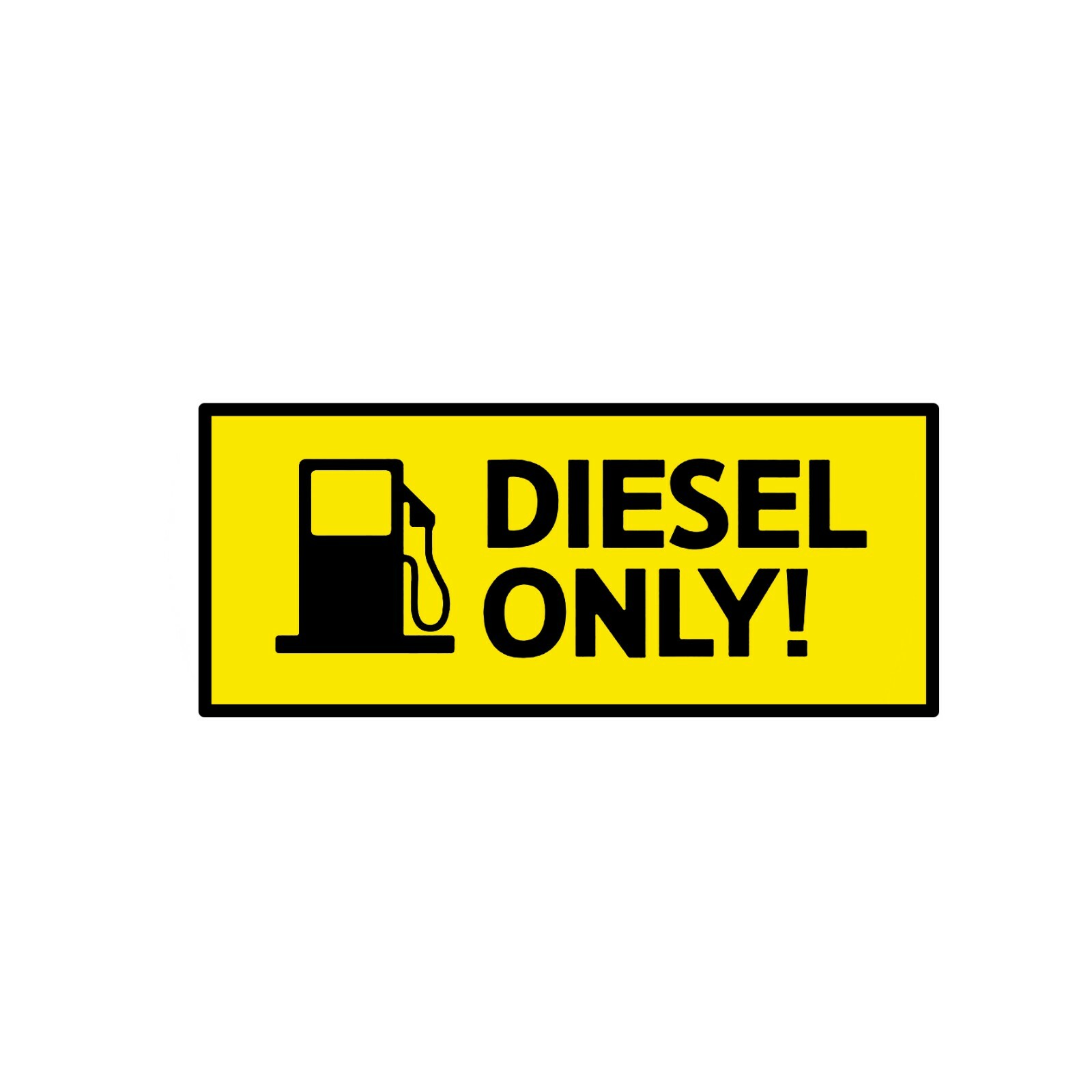 Diesel Only Fuel Pump Lid Car Van Reminder Sticker Vinyl Decal | eBay UK