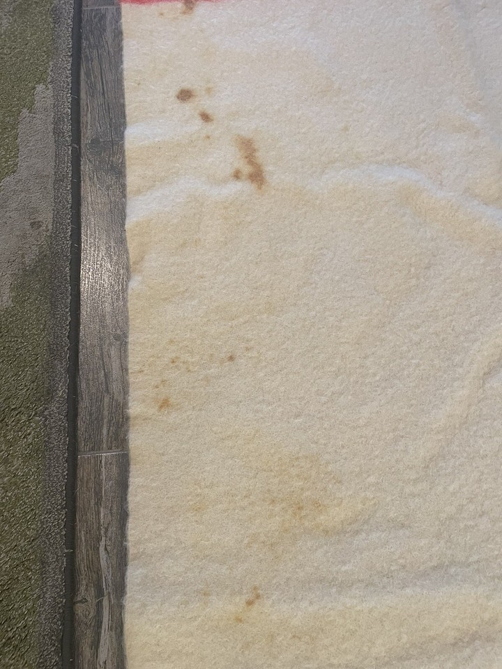 Vintage Orrlaskan 100 Wool Red Blue Yellow Striped Blanket Approx. 65