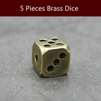4-teiliges Set Antike Messing-Würfel – Dekorative Spielwürfel Für Bar, Party Oder Als Desktop-Deko, Je 1,1 Cm
