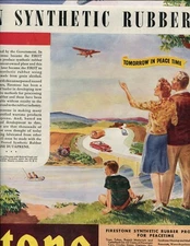 Saturday Evening Post 1943 Firestone Rubber & Philip Morris Cig Ads See Scans