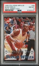 1998 CE Impulse BONZI WELLS Jersey City Gold 1/5000 Bookend PSA 8 Pop 1 Highest