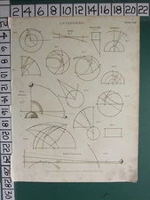 1813 DATED ANTIQUE PRINT ~ ASTRONOMY VARIOUS DIAGRAMS NODES VENUS'S PARALLAX