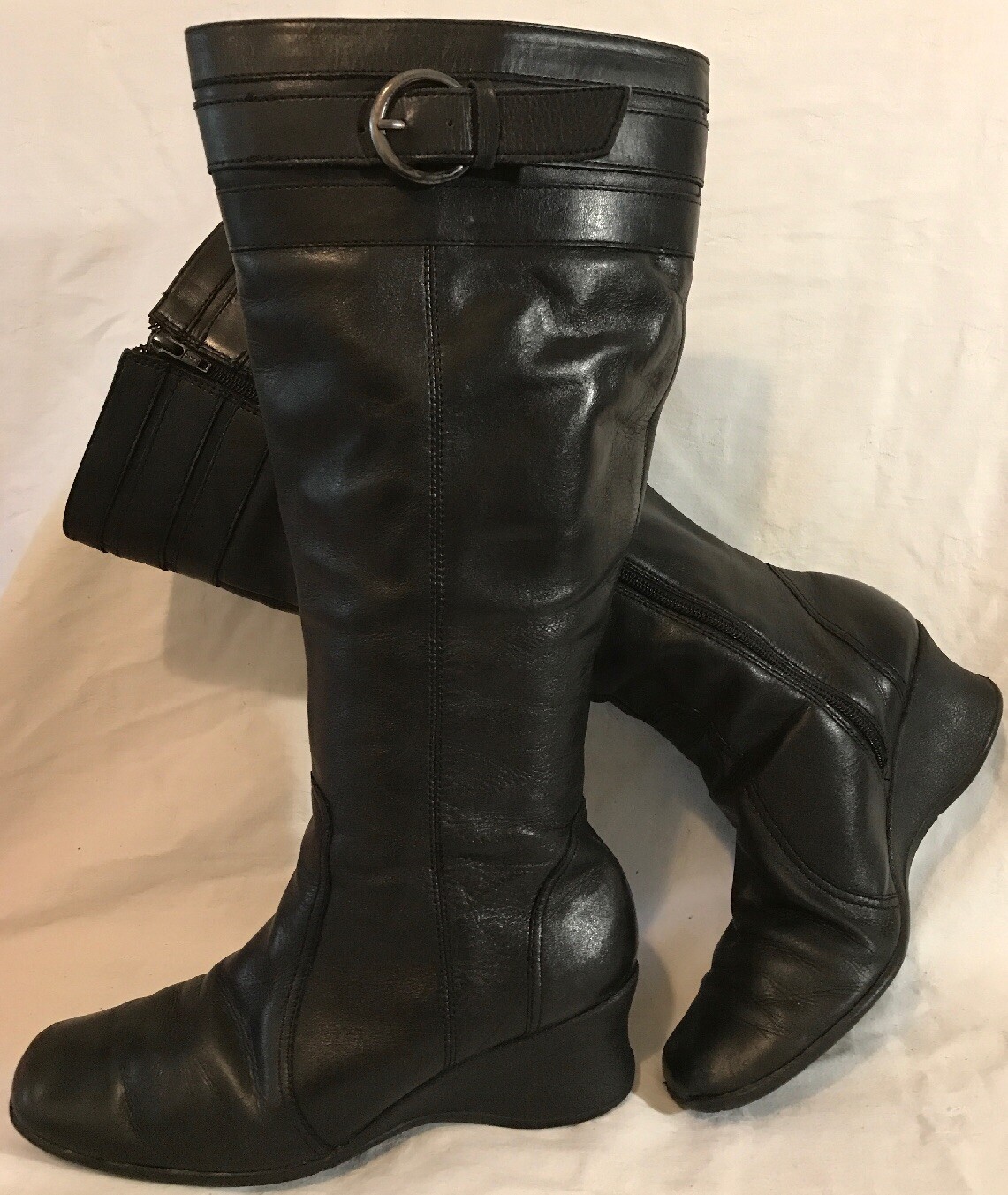 Next Black Knee High Leather Lovely Boots Size 6 (39QQ) eBay