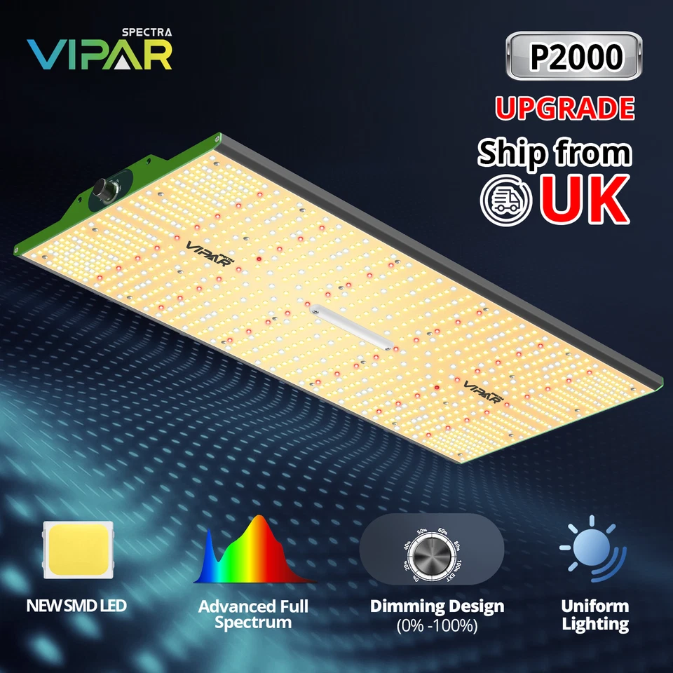 VIPARSPECTRA NEW P2000 LED Grow Light Full Spectrum Indoor Grow Tent Veg Flower - Image 2 of 4