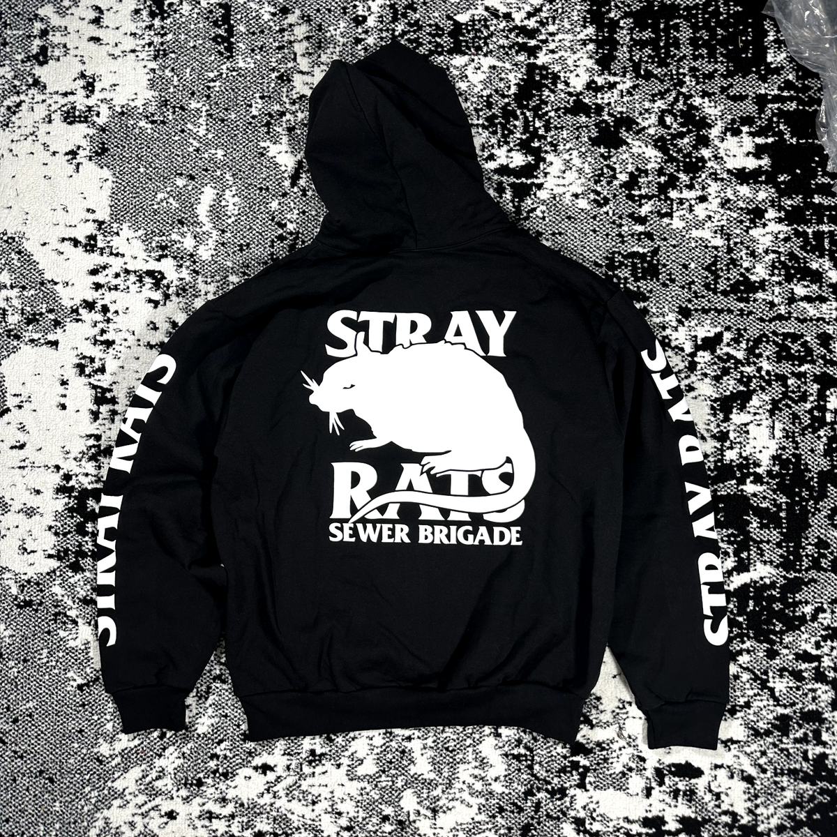 BRAND NEW STRAY RATS OG SEWER BRIGADE HOODIE BLACK - L | eBay