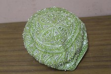 Vintage Ethnic Skull Cap Retro Handmade embroidered embellished Uzbek Suzani