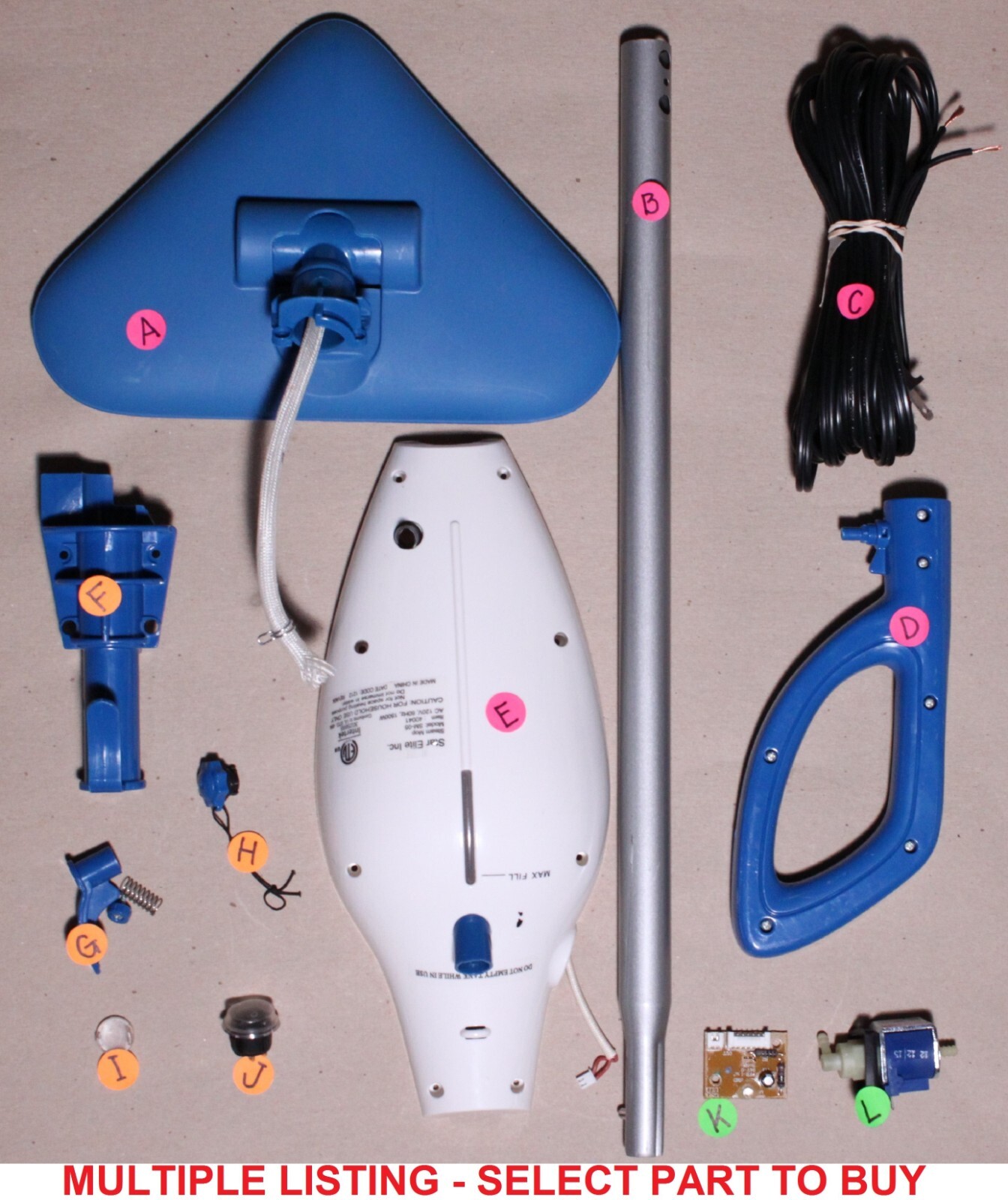 Star Elite EASY HOME STEAM MOP Model SM05 "REPLACEMENT PARTS