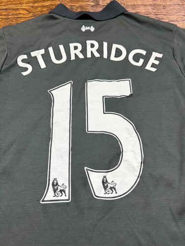 Liverpool 14/15 Away Football Jersey #15 Daniel Sturridge Sz M LFC New Balance - Picture 6 of 14