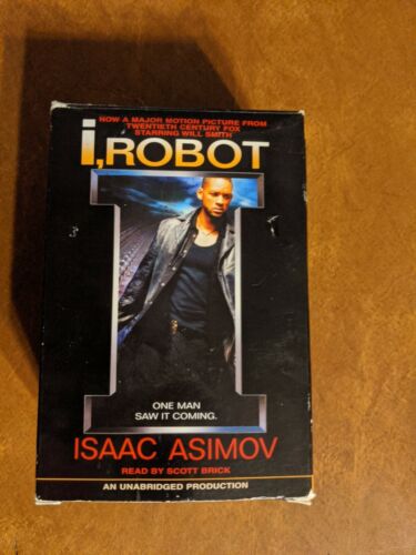 I, Robot Isaac Asimov Will Smith Movie Unabridged Audiobook on 5 Cassette Tapes