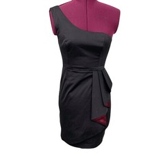 Guess Dress Cocktail One Shoulder Black sz 3