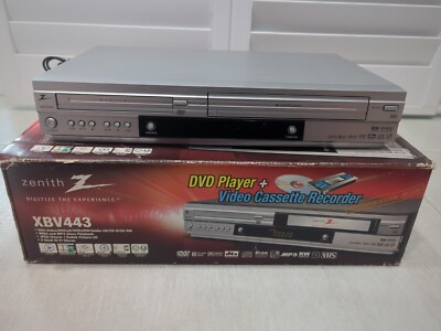 Zenith XBV443 DVD Player/Video Cassette Recorder Combo W/Box Nice Ships Free RK2