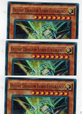 Divine Dragon Lord Felgrand SR02-EN001 1st X 3 Mint YUGIOH ULTRA HOLO