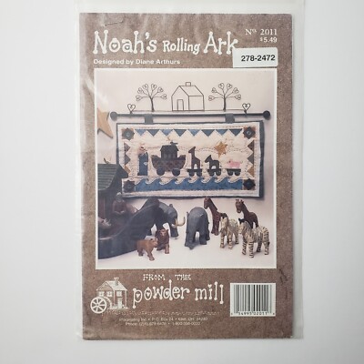 The Power Mill #2011 Noah's Rolling Ark Quilt Pattern Applique 11''x20.5''
