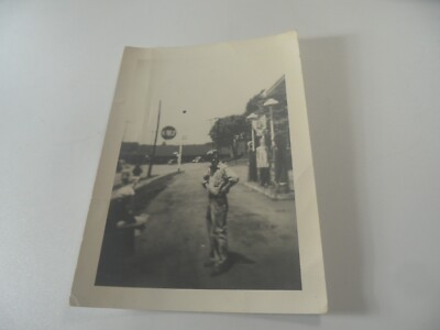 E2-5 Estate photo 1940s' gas station attendant gas pumps