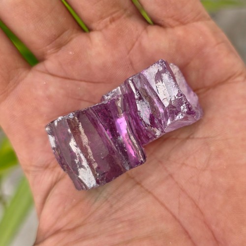 Natural 455 Ct With Certificate Violet Zircon Uncut Rough Gemstone 2 Pcs - Picture 4 of 4