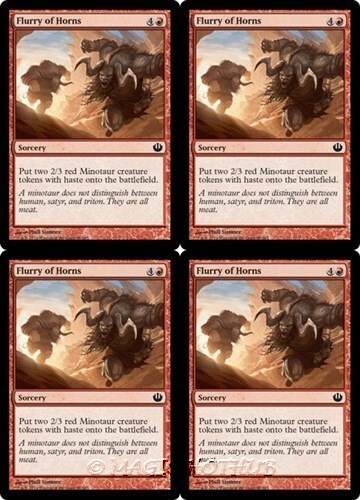 MTG - 4x FLURRY OF HORNS - Journey into Nyx (C) - Picture 1 of 1