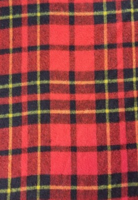 VTG Faribo Picnic Throw 100% Wool Fluff Loomed Fringe Stadium Red Plaid 50'' X 54