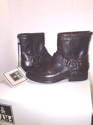Frye Dark Brown Leather Phillip Harness Ankle Boots Frye Women main image 2