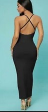 Dress size Large women’s long black Sleeveless new maxi