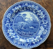 Spode Blue Room Collection Plate Aprox. 10.5" Milk Maid