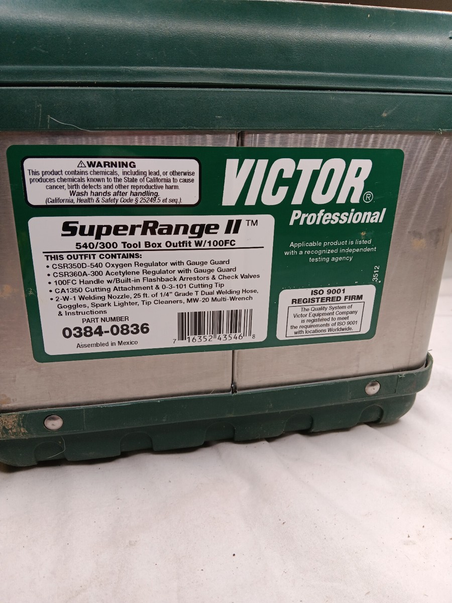 Victor 0384-0836 SuperRange II 540/300 Tool Box Outfit w/ 100FC | eBay