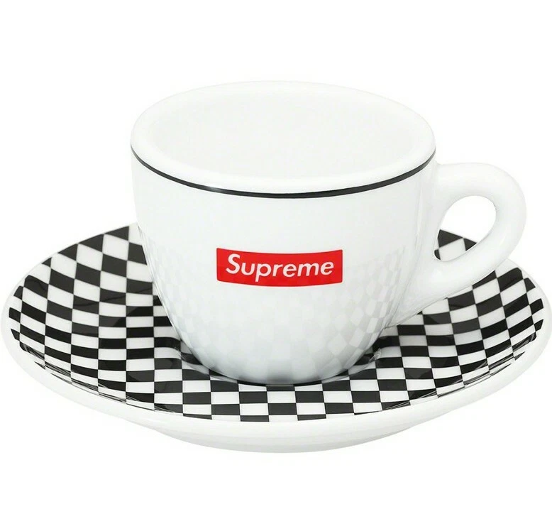 Supreme / IPA Porcellane Aosta Espresso Set (Set Of 2) Black And White New