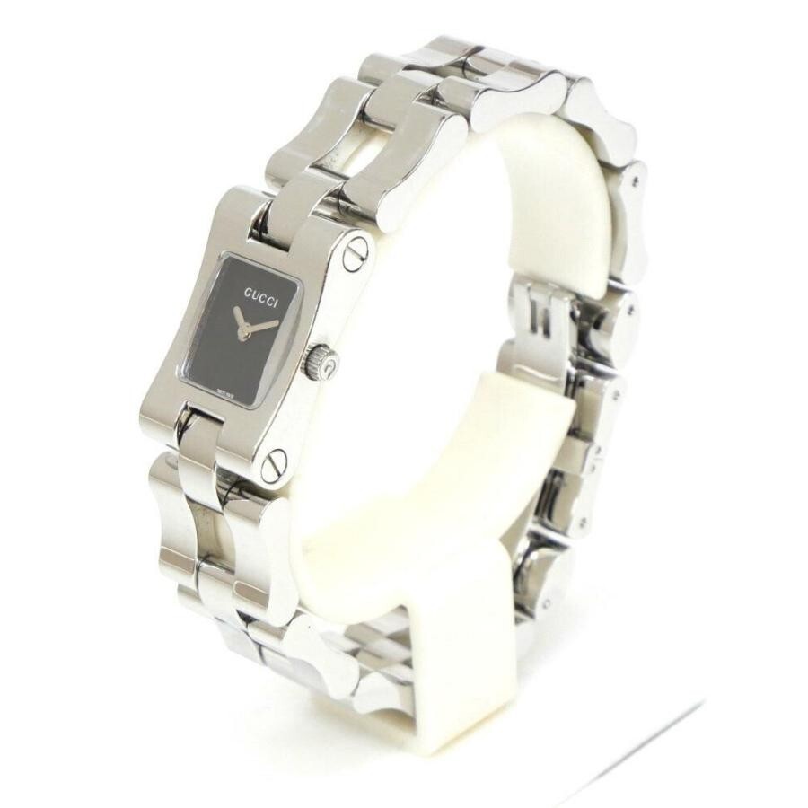 GUCCI 時計 シルバー2305L GUCCI Stainless Steel Square Face Quartz Analog Watch 2305L