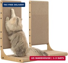 2 Pack Cat Scratching Board L Shape Vertical Cardboard Scratcher Post Wall Couch