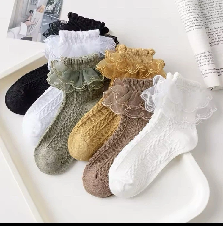 6 Pairs/Lot Summer Girls Socks Baby Kids Lace Cotton Socks For 1-10Years
Opens in a new window or ta