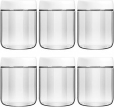 6-Pack 16oz Glass Jars with Lids for Food Storage Meal Prep Airtight