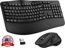 Combo de teclado y rat n inal mbricos con DPI ajustable de 3 niveles Negra NEW