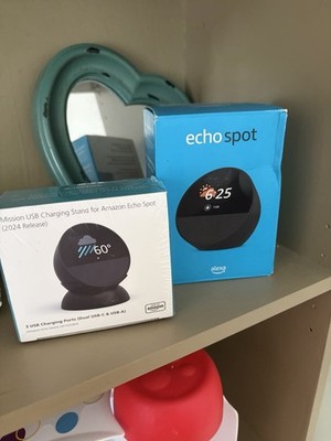 Amazon Echo Spot 2024 Smart Speaker with Alexa Compatibility