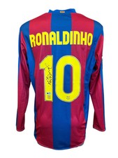 RONALDINHO SIGNED FC BARCELONA 2007/08 HOME SHIRT (ACG CERT AG17272)