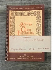 Product Image: Secrets of Cuban Entertaining Cookbook 1981 Hardcover SIGNED Madriz Robertson