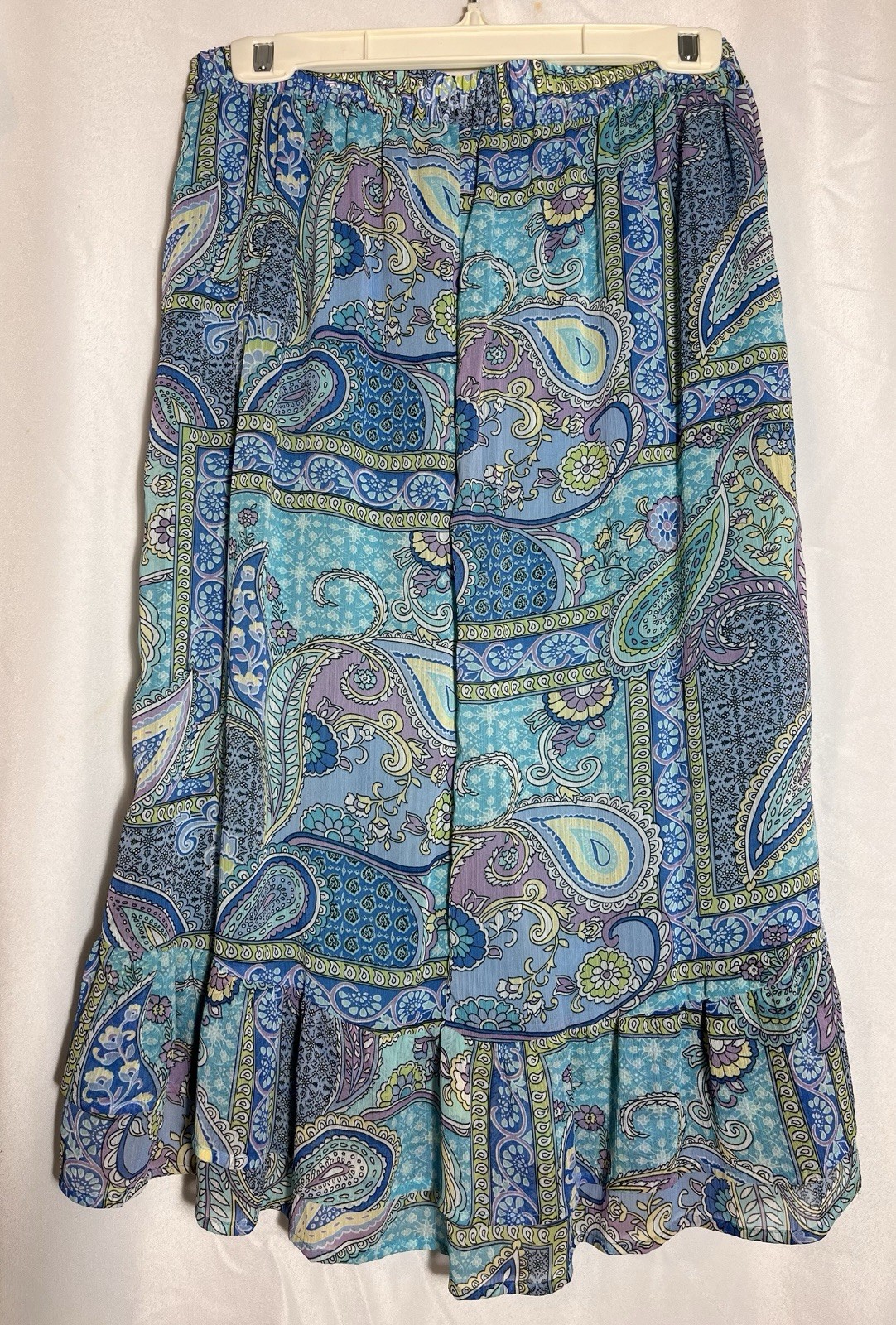 Notations Skirt Multicolor Lined Back Elastic Hem… - image 2