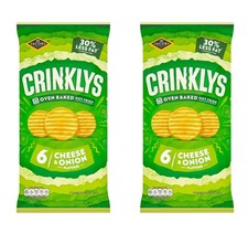 Jacob's Crinklys Cheese & Onion 30% Less Fat 6 Pack Multipack Snacks  PACK OF 2