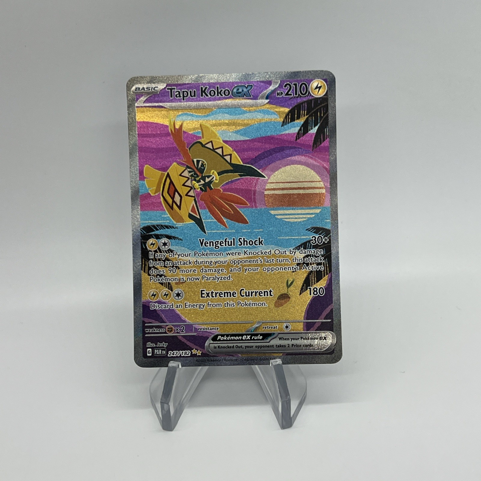 Tapu Koko ex - 247/182 - Pokemon Paradox Rift Special Illustration Rare Card NM