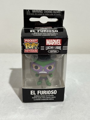 Funko Pocket Pop El Furioso Schlüsselanhänger Marvel Wackelkopf Lucha Libre Edition