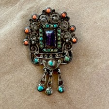 Vintage Matl Matilde Salas Turquoise And Amyt...