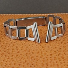 Cinturino orologio classico 19mm 18mm 16mm anni 30 Hadley vintage acciaio inox mai usato