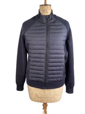 ECOALF Navy Hybrid Bomber Jacket Sustainable Recycled Materials Size L