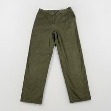 Lauren Ralph Lauren Pants Womens 8 Olive Green Stretch Straight Trouser Classic
