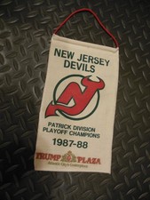 NEW JERSEY DEVILS SGA 1988 PATRICK DIVISION PLAYOFF BANNER