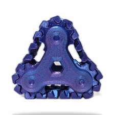Kinetic Gear Track Fidget 3D Printed Silk Color Shift Blue Purple ADHD Desk Toy