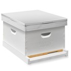 Beehive Starter Set, Painted and Assembled Hive Body Kit with 10 Frames, White