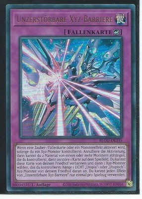 YU GI OH UNZERSTÖRBARE XYZ BARRIERE   BLGG-DE135 ULTRA RARE 1.AUFLAGE